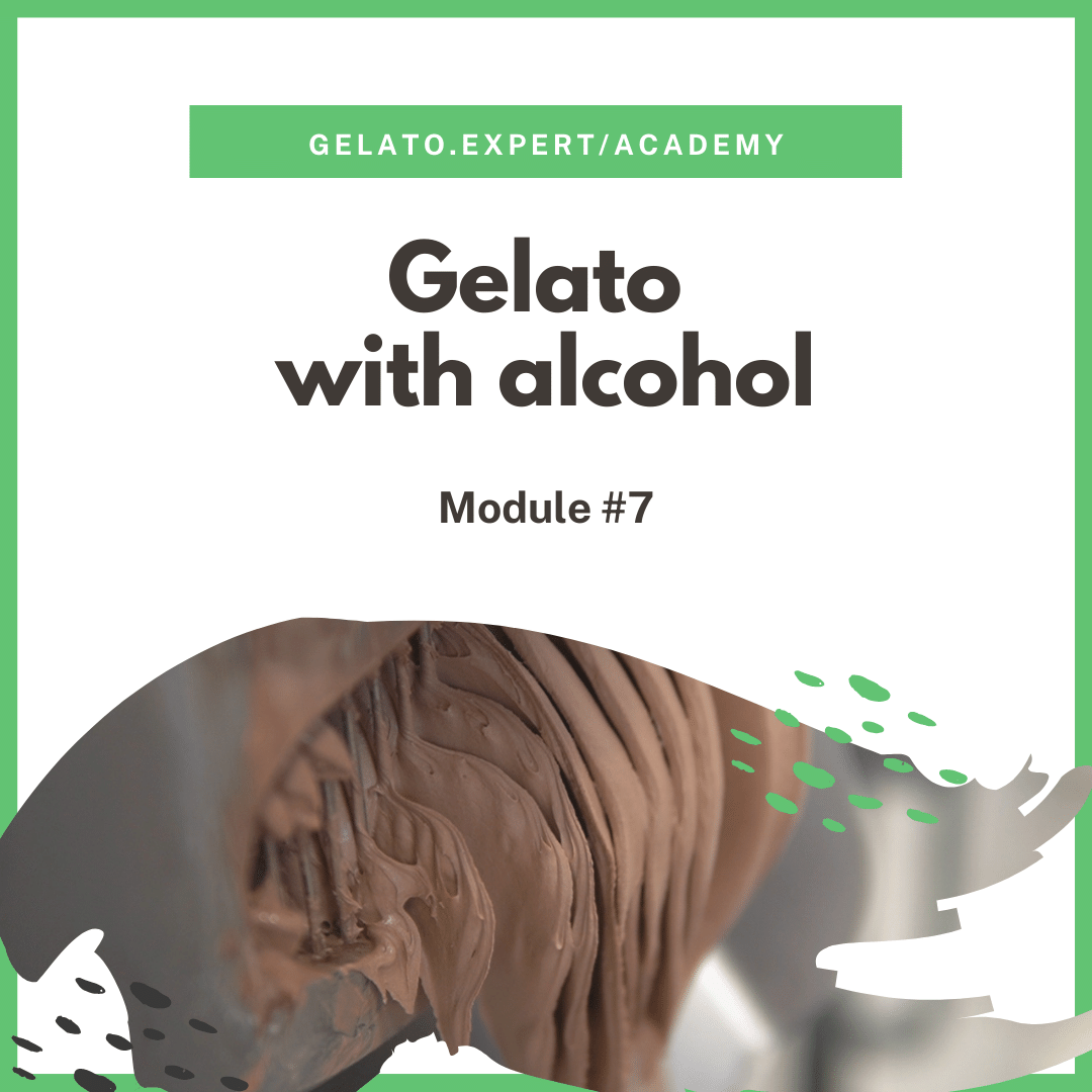 Gelato with alcohol