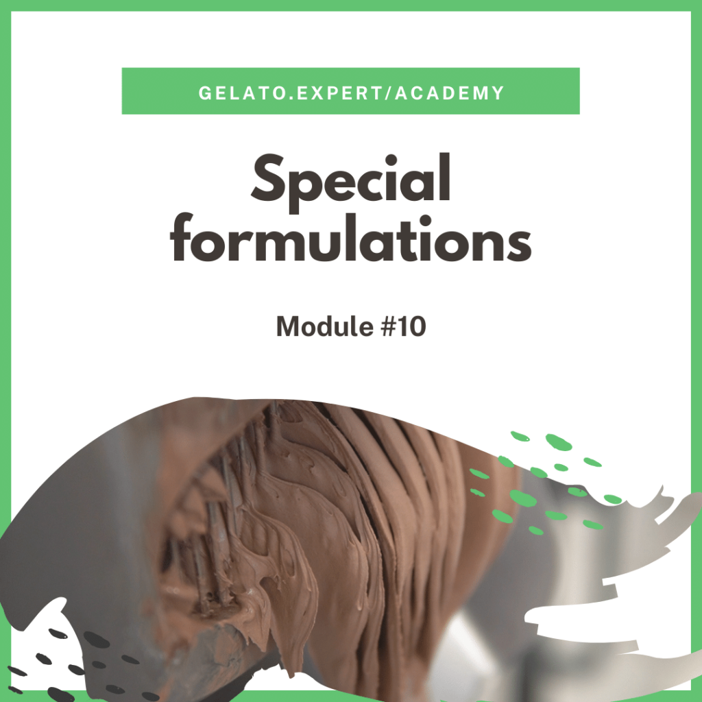 Gelato special formulations